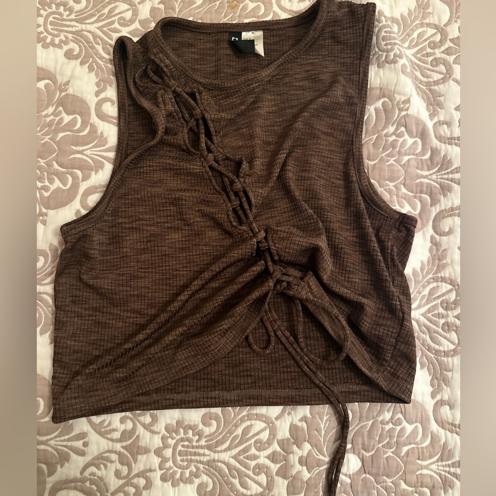 Brown Crop Top